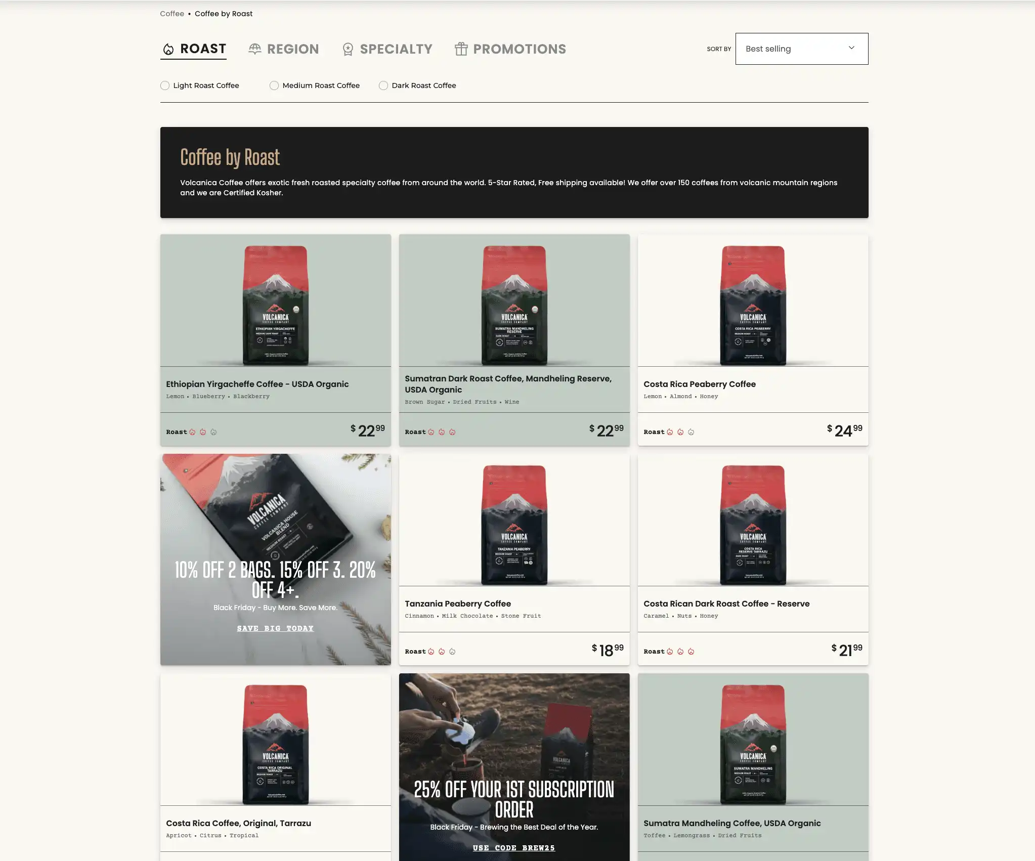 Top view of coffee can mockup with bold black typography on white background