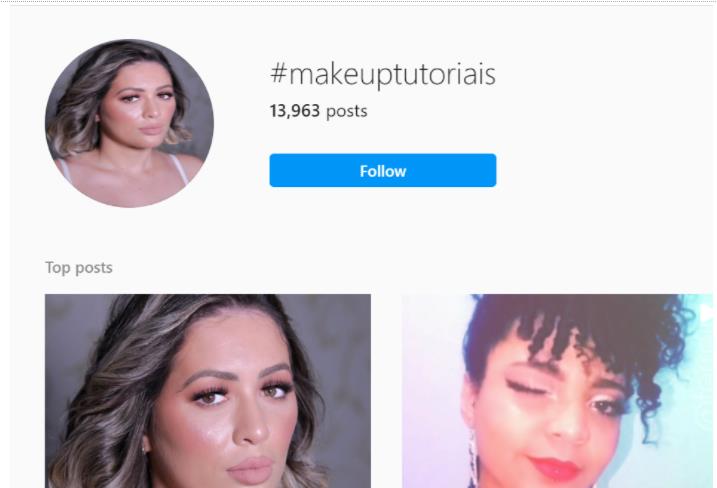 makeup tutoriais Portugese Instagram hashtag page
