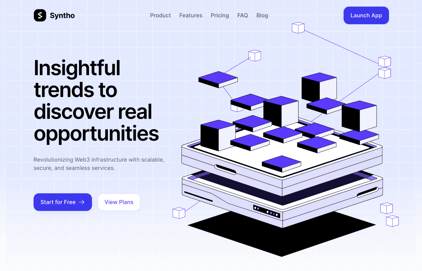 Syntho Web3 SaaS Framer template
