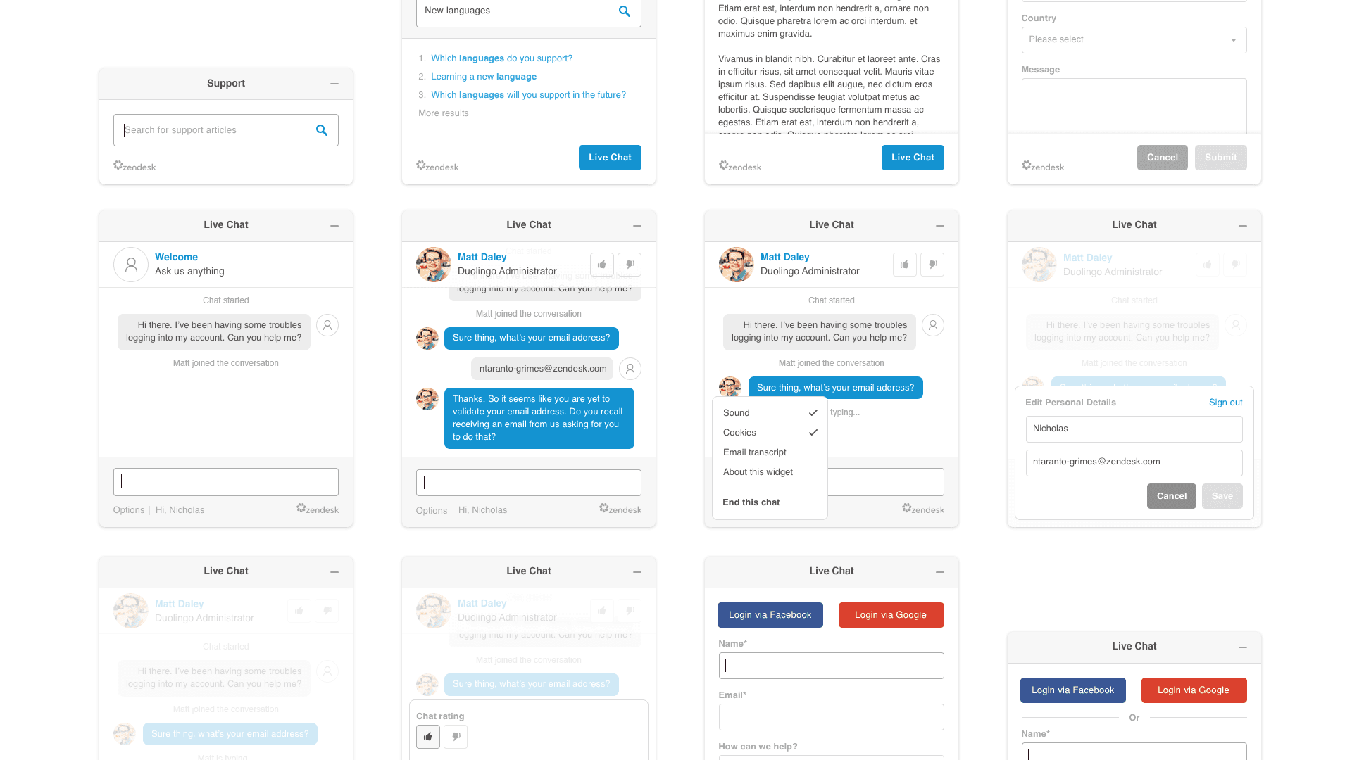 Widget and live chat evolution