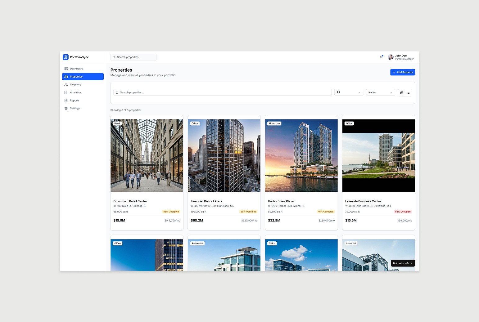 Image with the landing page presentation
