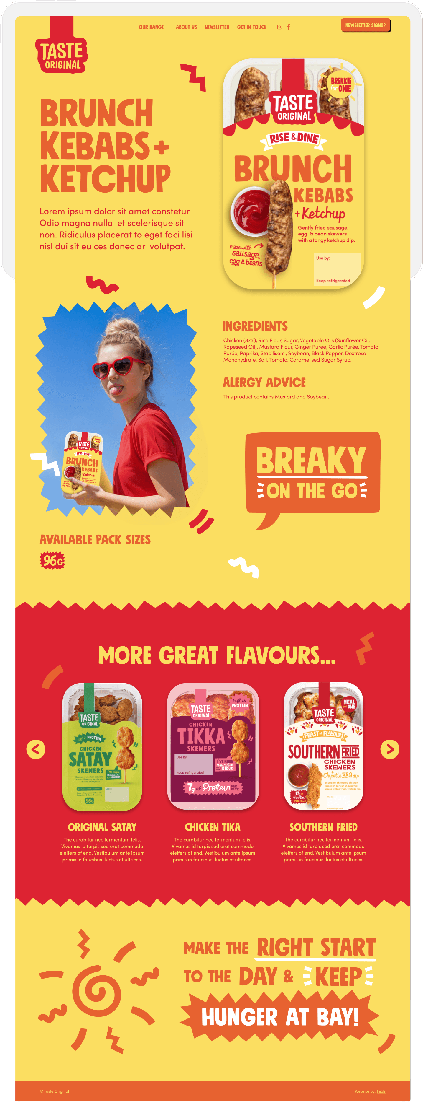 Taste Original Website Design