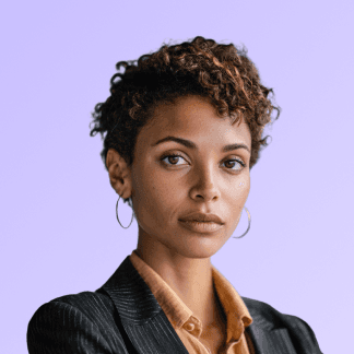 Profile photo of a female compliance officer who  participated in usability testing.