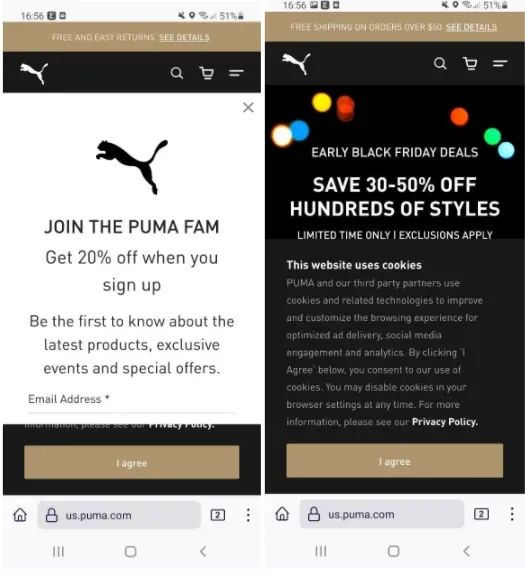 example puma shop mobile