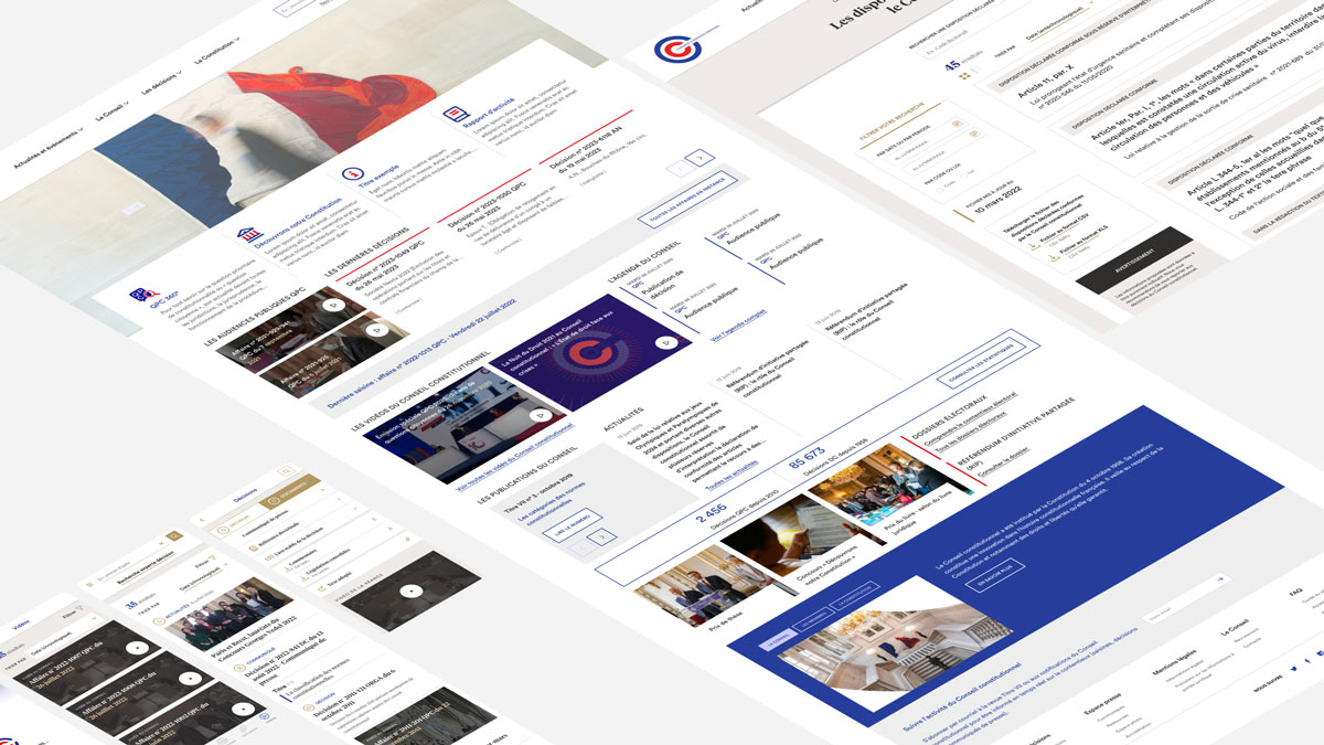 Interface digitale du Conseil constitutionnel — identité et expérience utilisateur