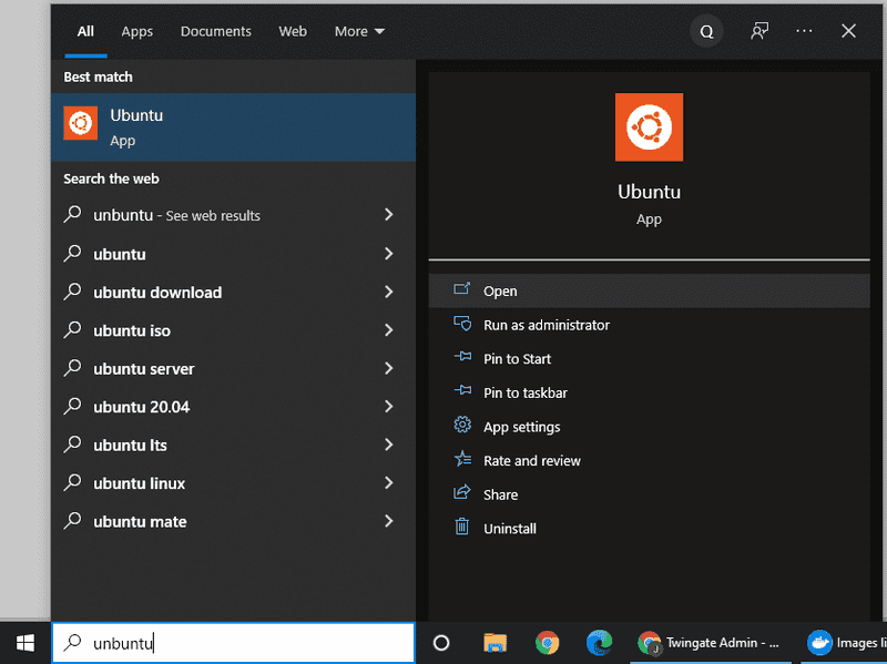 Open Ubuntu