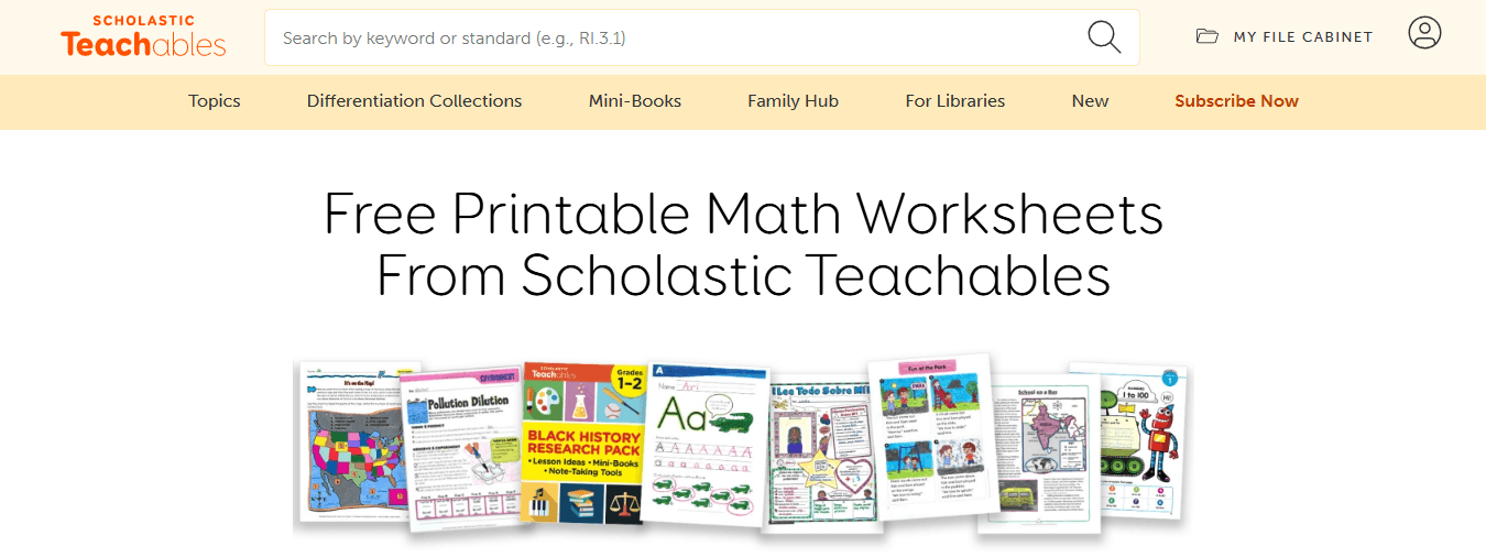 Scholastic Preschool Math Worksheets