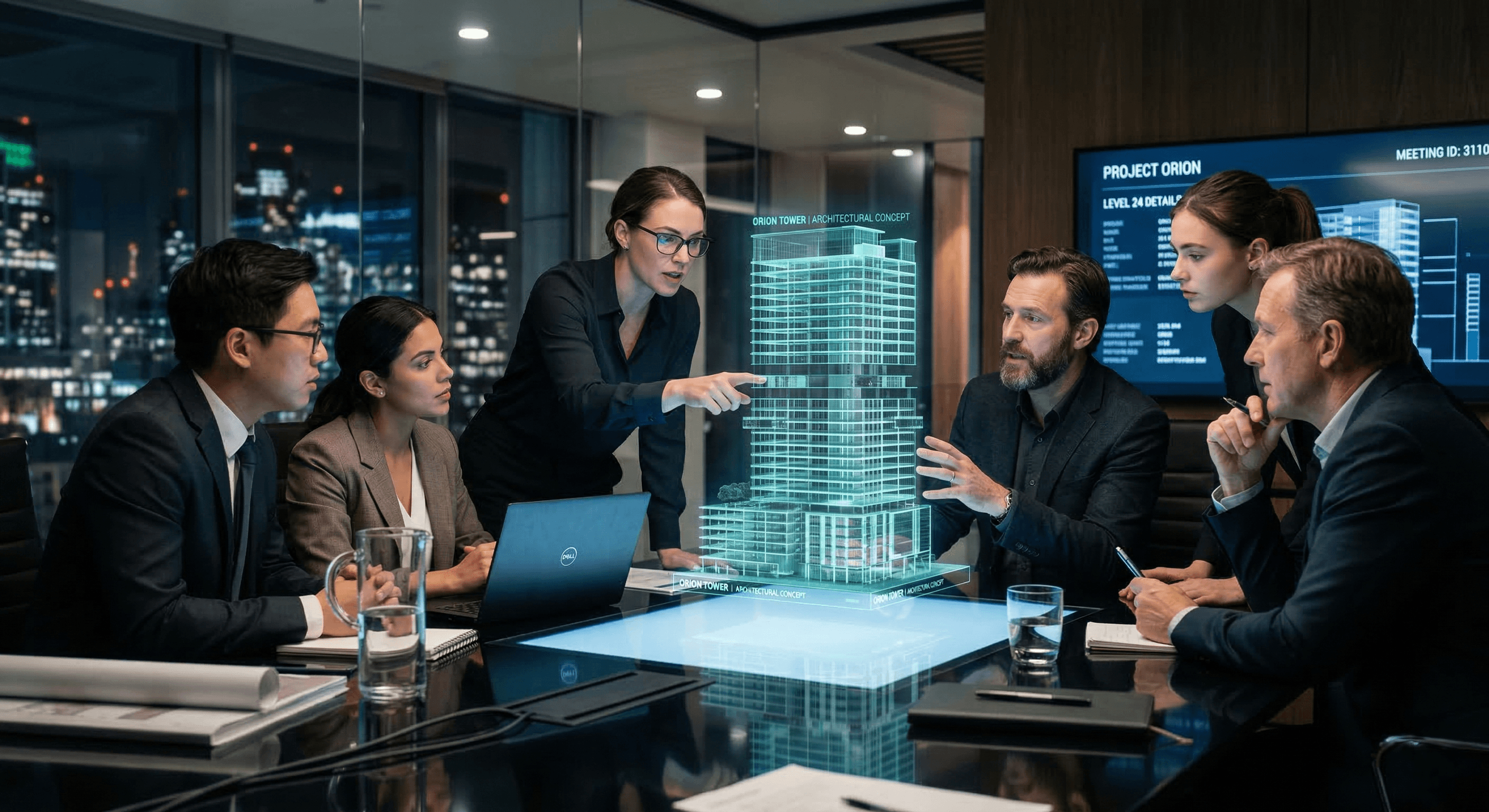 Modern living room with vertical garden, yellow sofas, and stylish coffee tables.