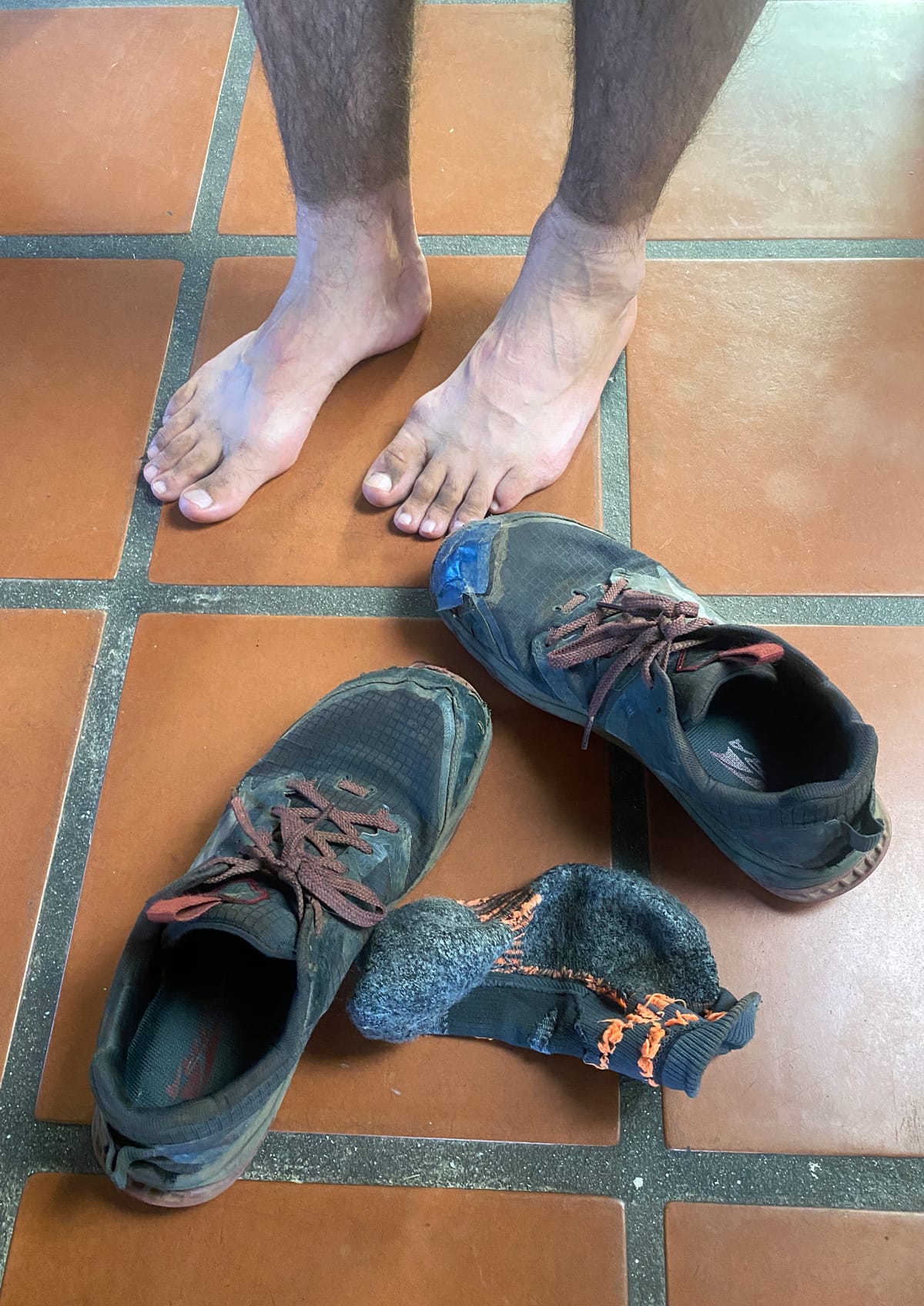 Post-race feet
