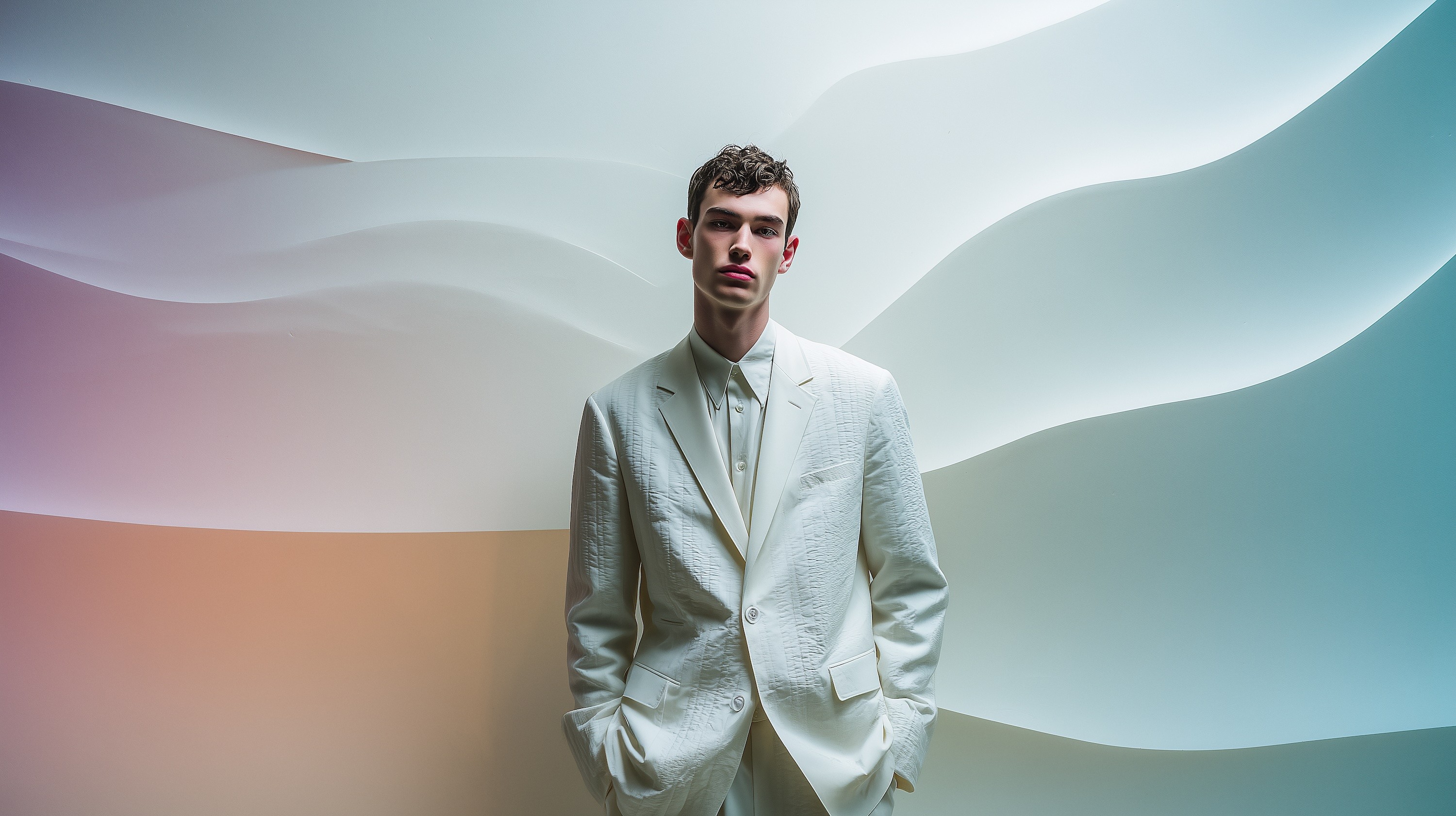 Black cosmetic product bottle against a dark background