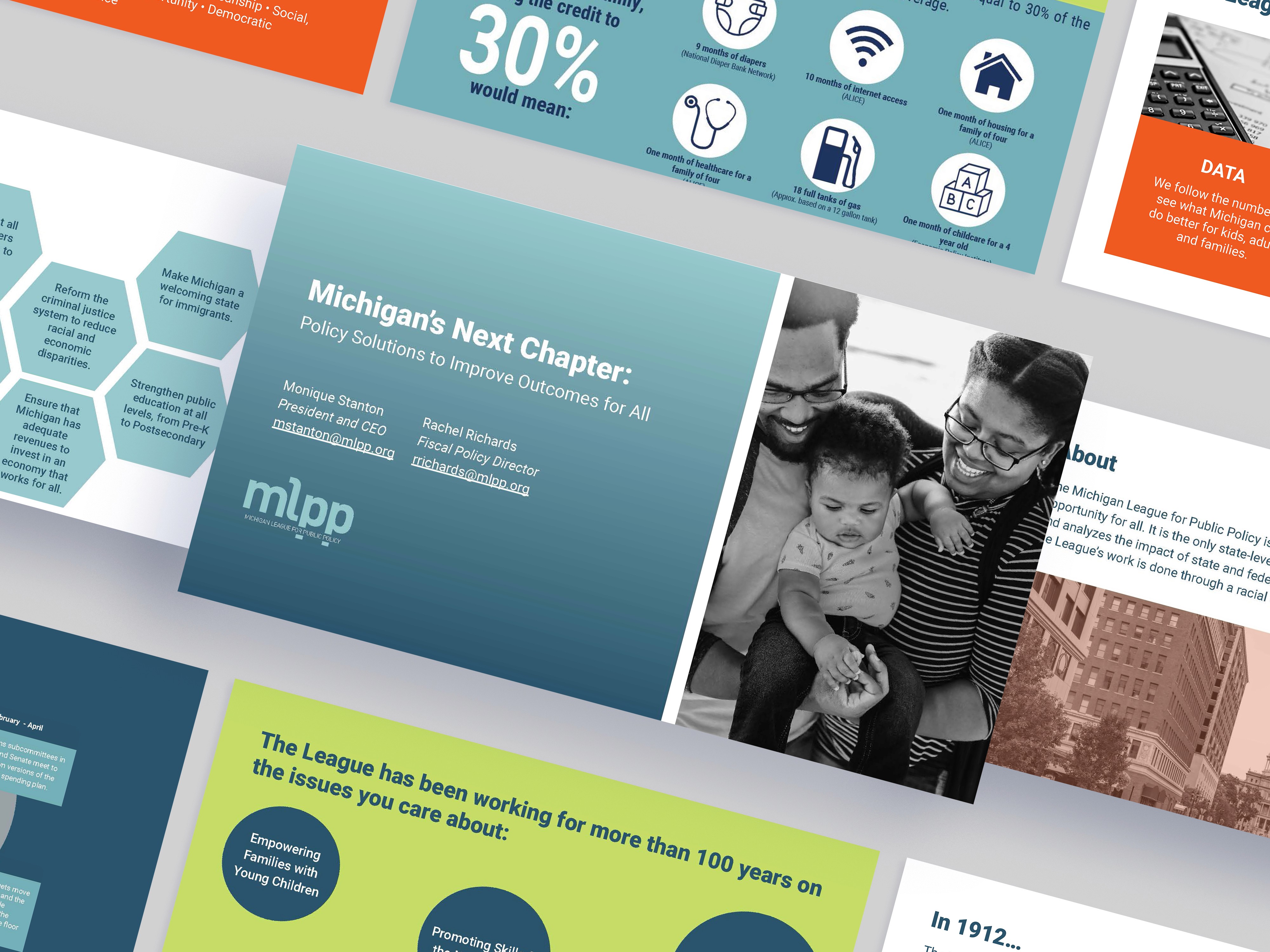Mockup of presentation design