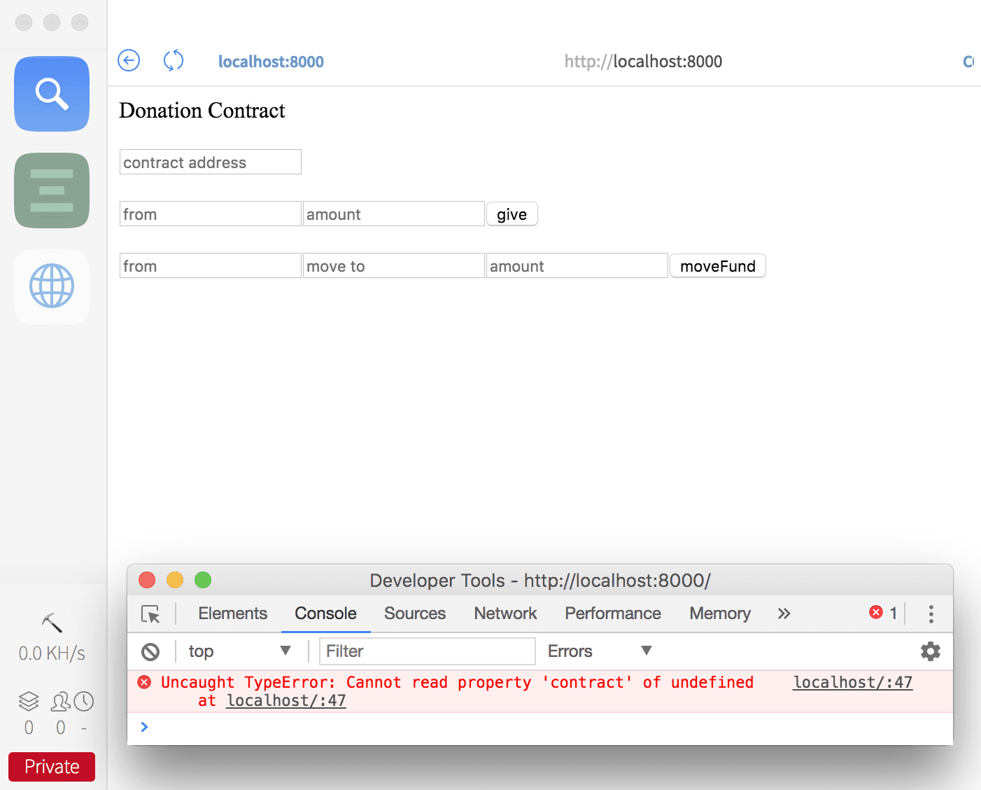 web3 undefined in Mist