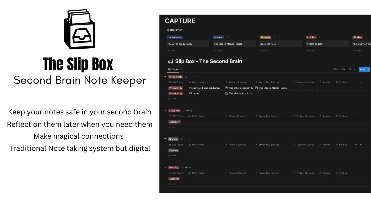 Second Brain note keeper