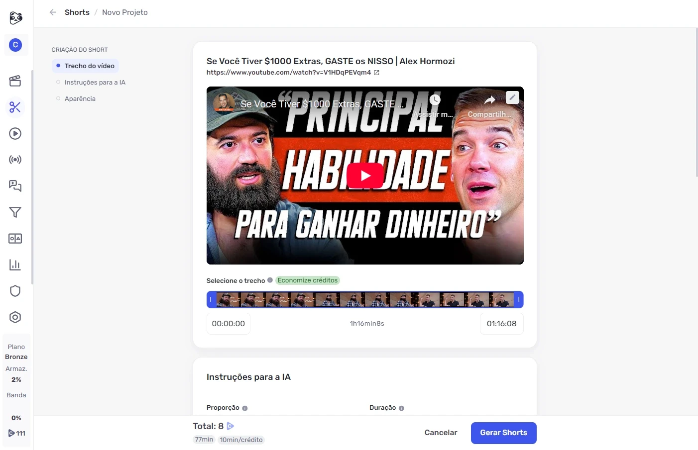 Shorts da Panda Video - Escolha o vídeo