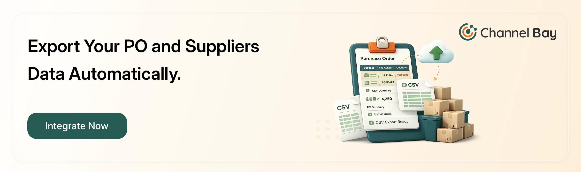 Export PO and suppliers data automatically