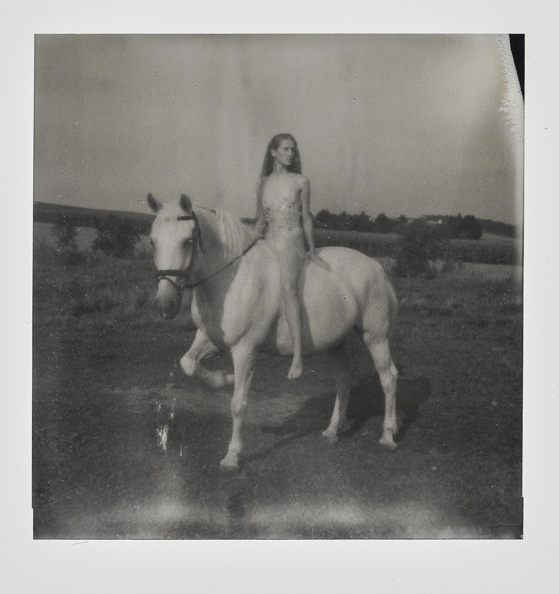 Polaroid Sasha with horses by DIE IDA