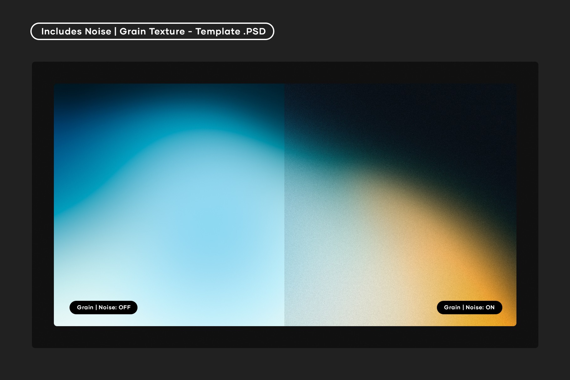 Gradient background featuring a noise and grain texture template in PSD format.