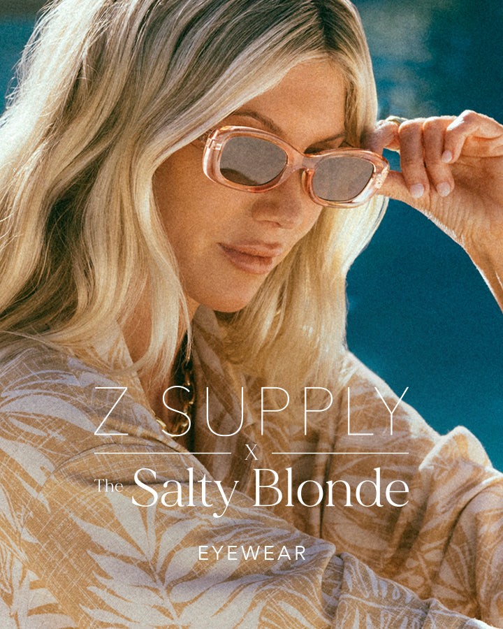 Staycation , Z Supply x The Salty Blonde produced by Patty Agency and photographed by Ali Mitton. 35mm analog film and digital colour grade. Analog / digital color match. Beauty, garments and accessories retouching.