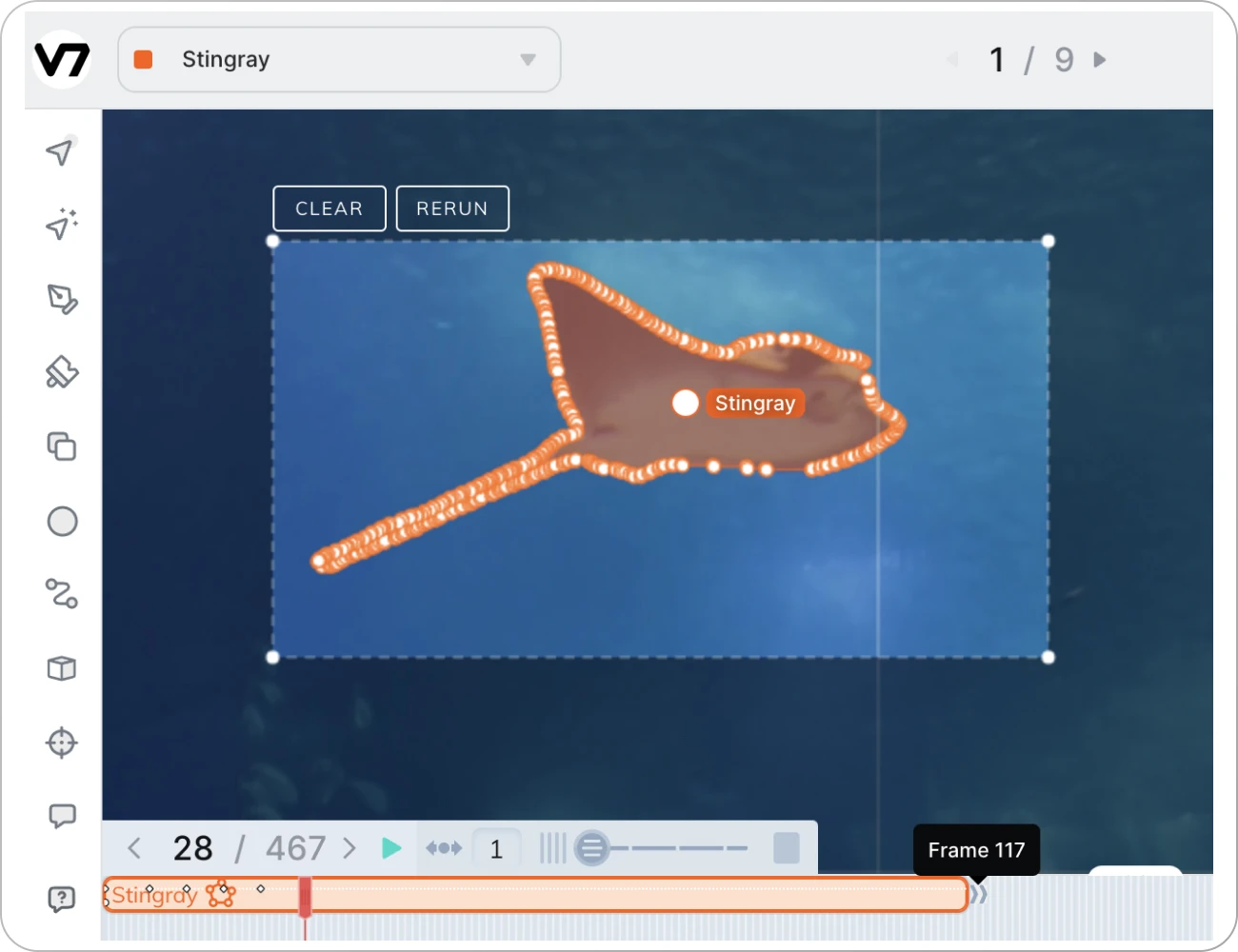 auto-annotating a stingray in v7