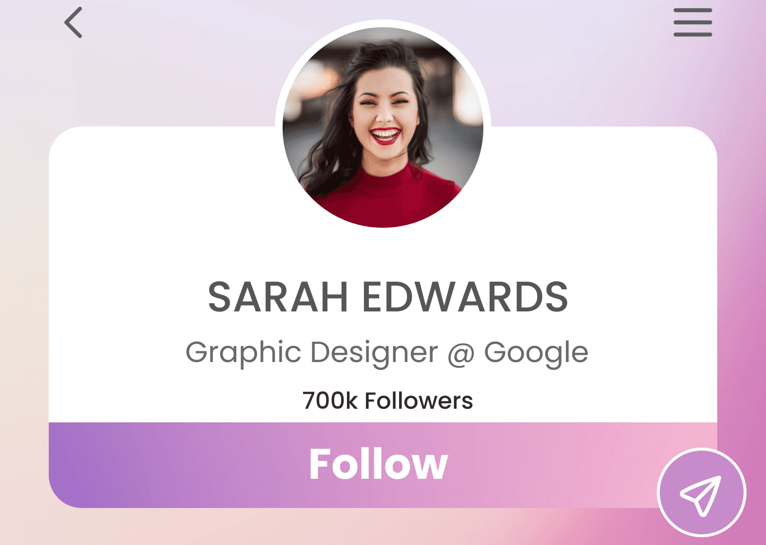 User Profile Page Design