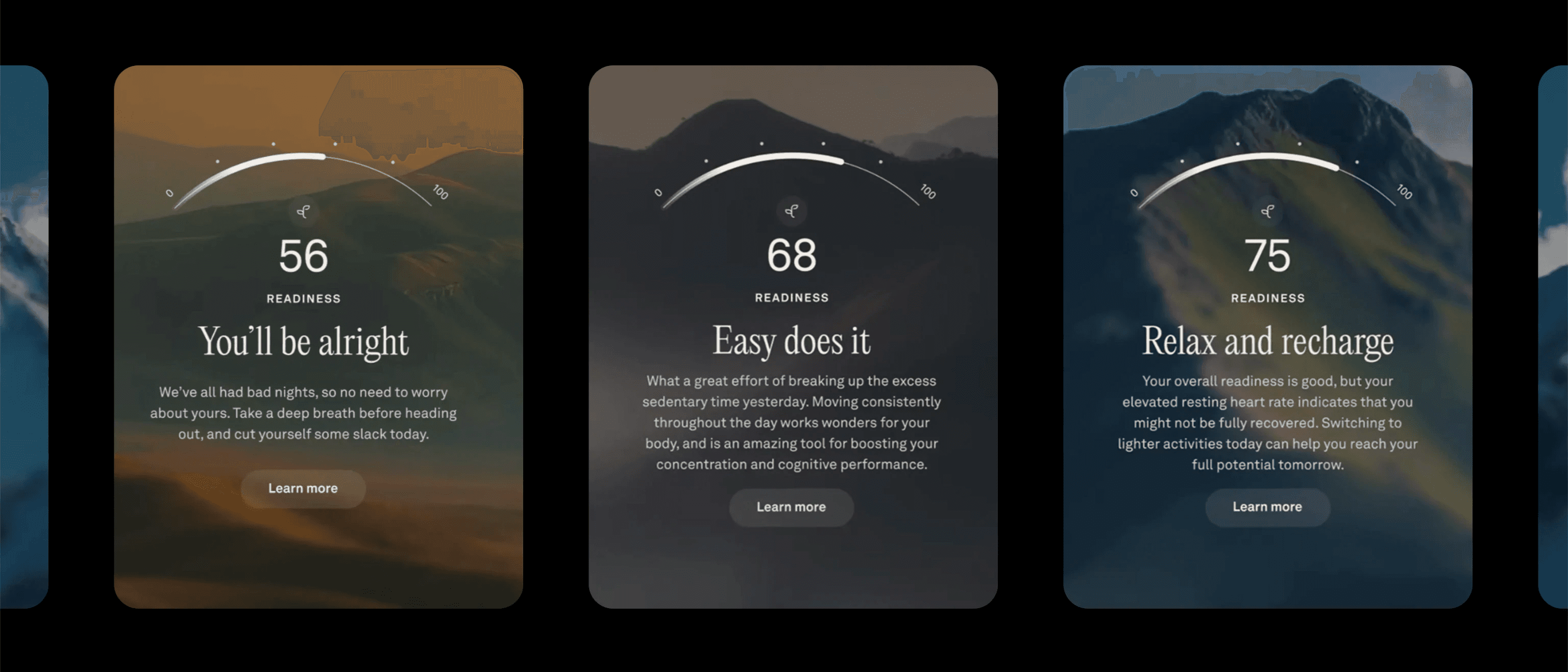 card design system - Oura app