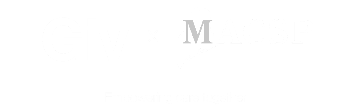 Giv and MACSP logos together.