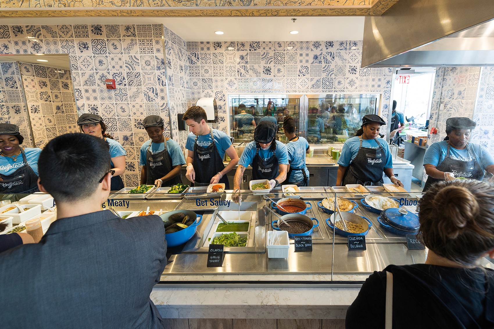 Beefsteak in-store line