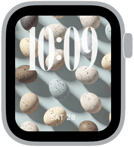 speckled eggs Apple Watch face preview 4 featuring easter and spring.