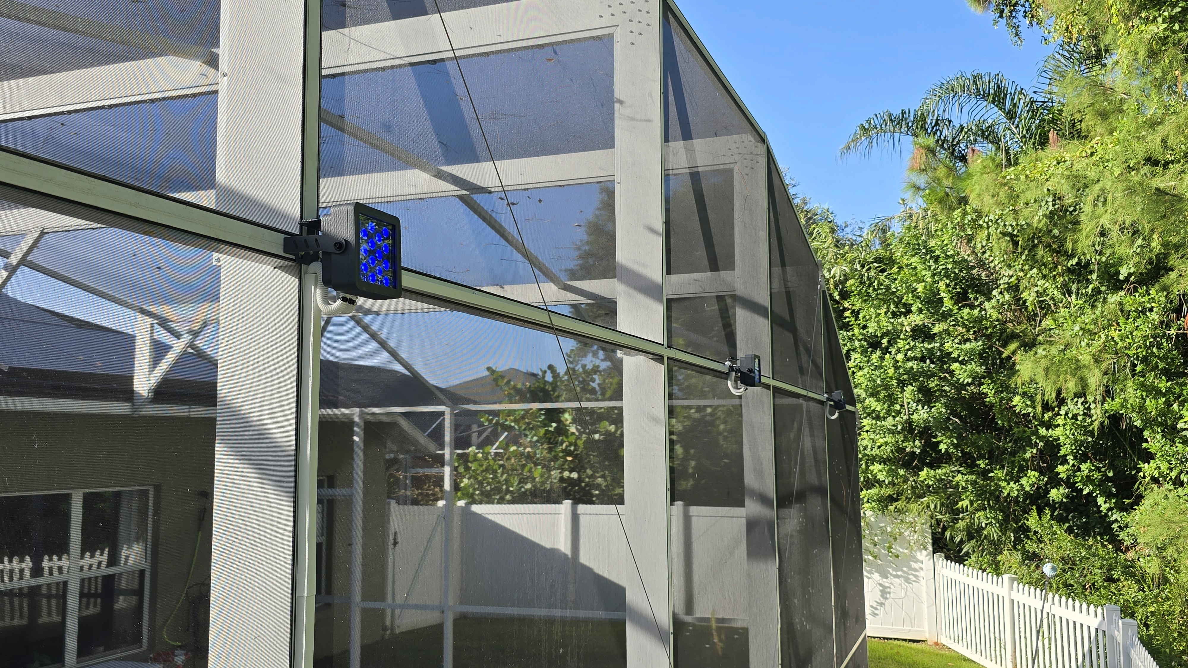 Daytona Beach new Track lighting setup for Pool Cage