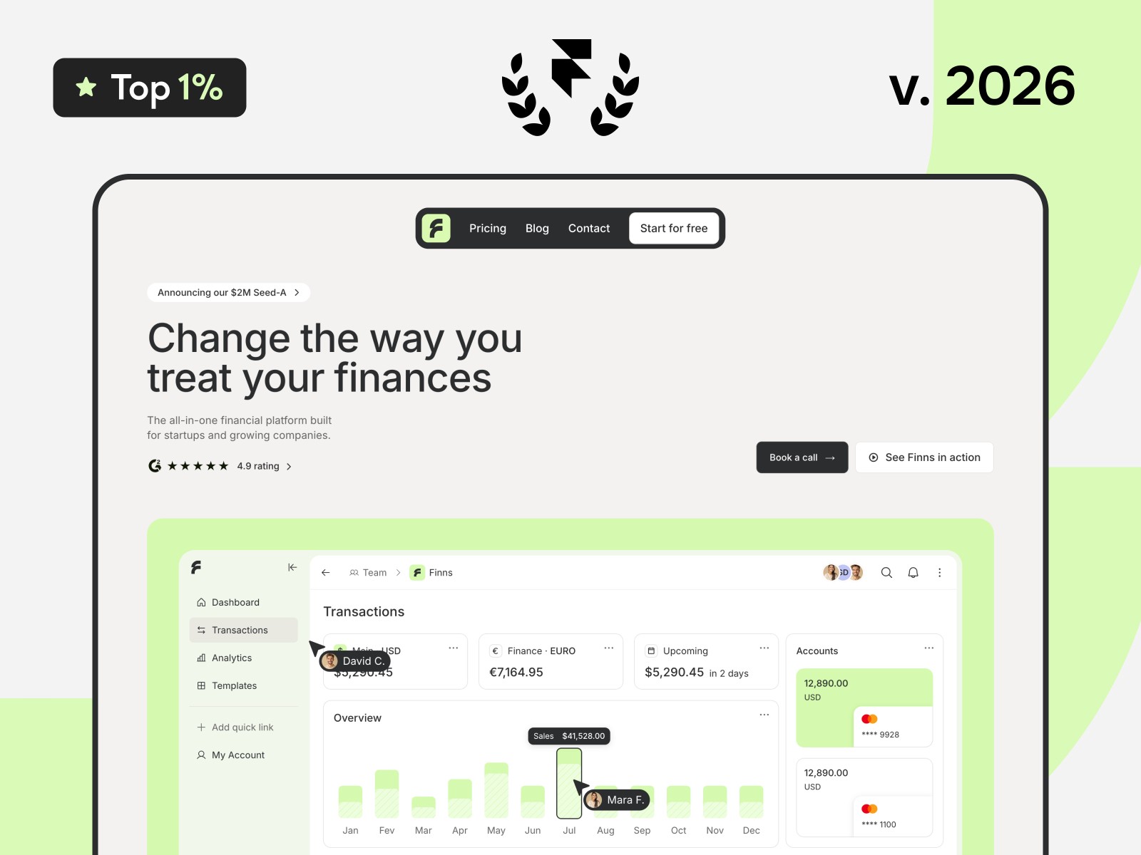 Finns — 极简现代落地页设计案例