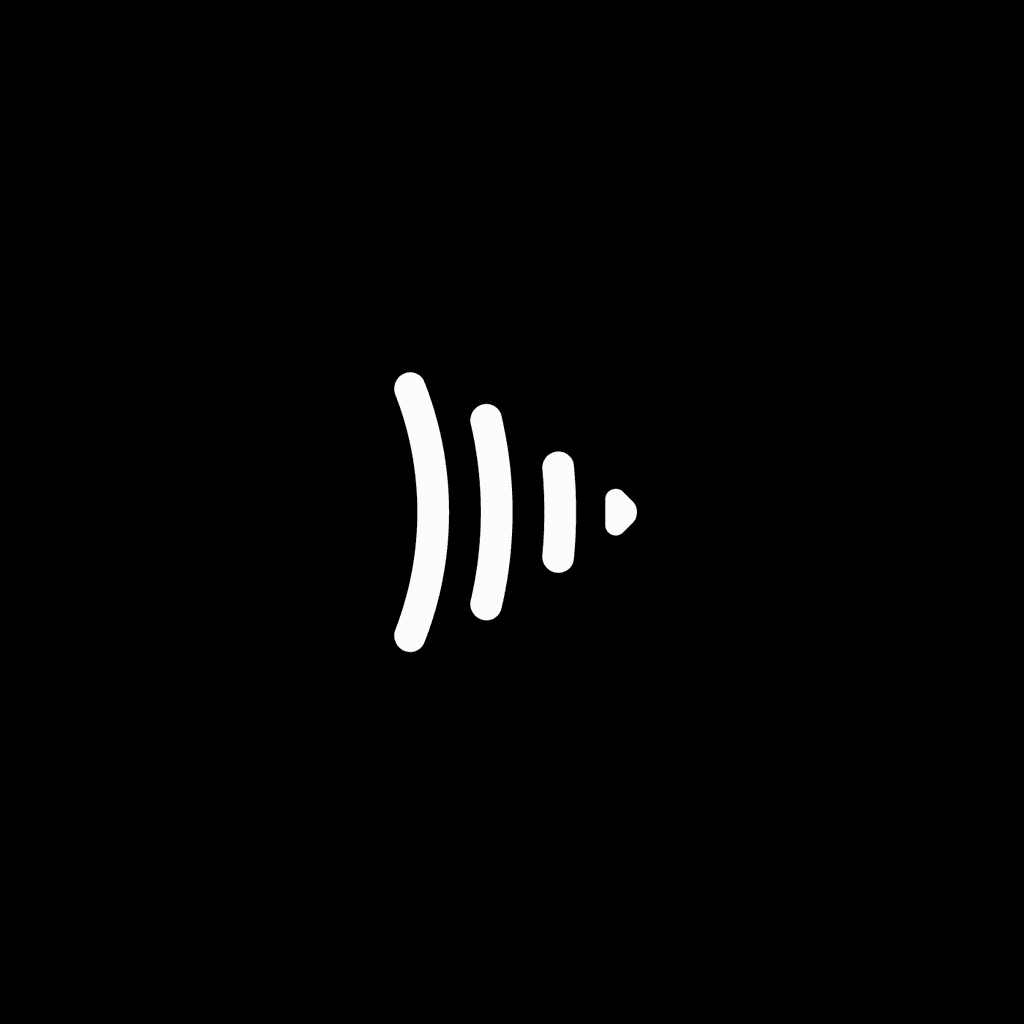 C2 audio brand logo mark with sound wave icon on black, identity design by Michael Novia