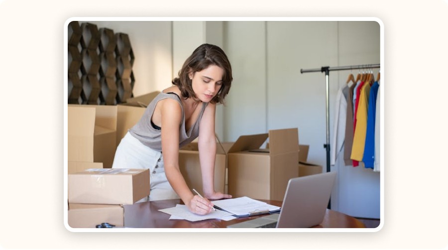 Person fulfilling order process