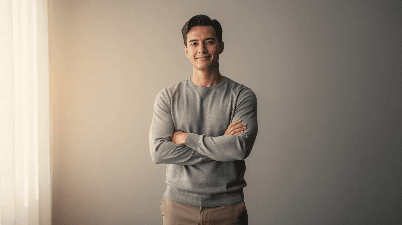 The image depicts a person standing confidently with their arms crossed, symbolizing the importance of boundary-setting and the power of saying no, particularly in contexts like avoiding pressure to lend money. This posture conveys strength and self-assurance in maintaining personal relationships and financial decisions.
