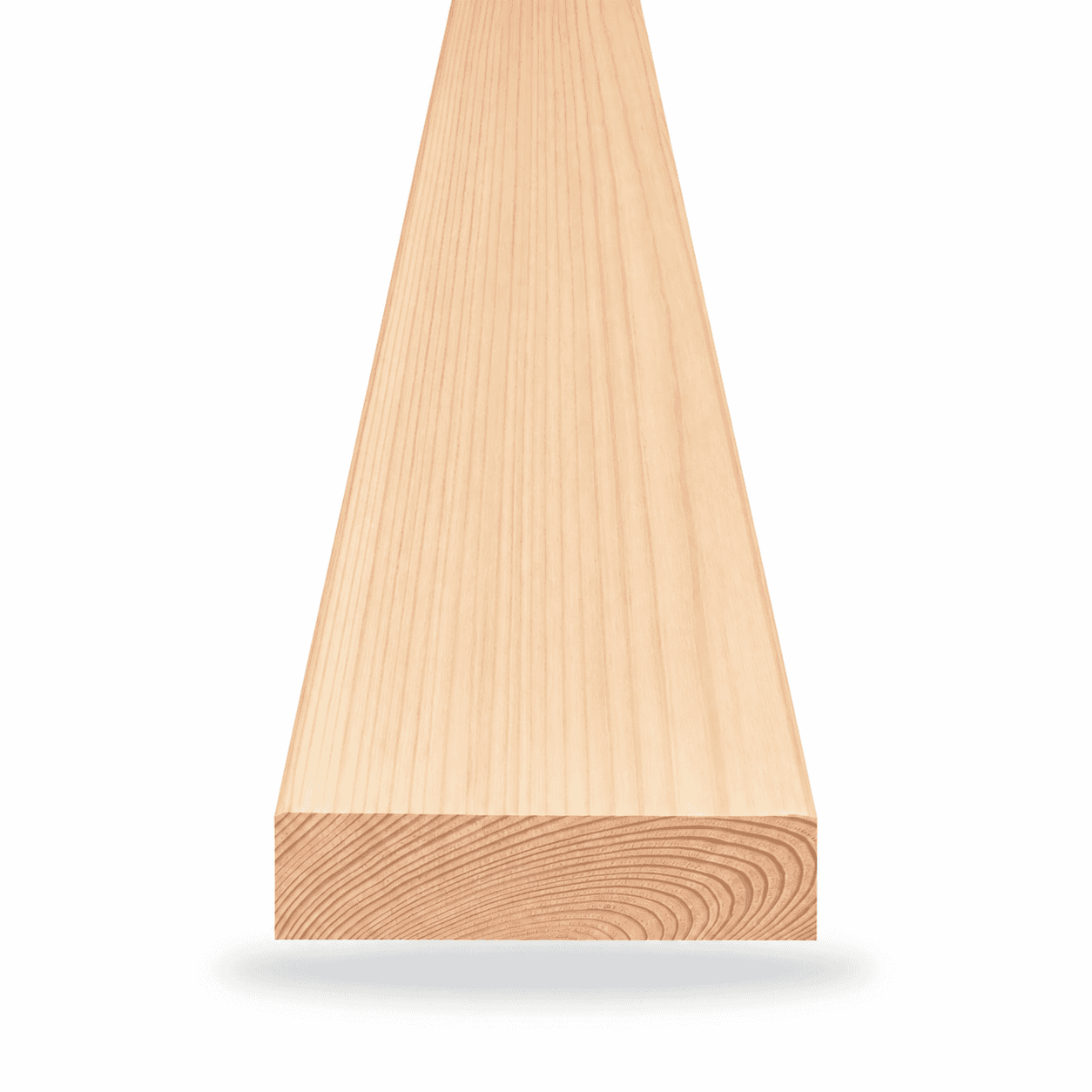 Clean pale-golden Douglas Fir-Larch Select Structural 2x8 board shown front-facing