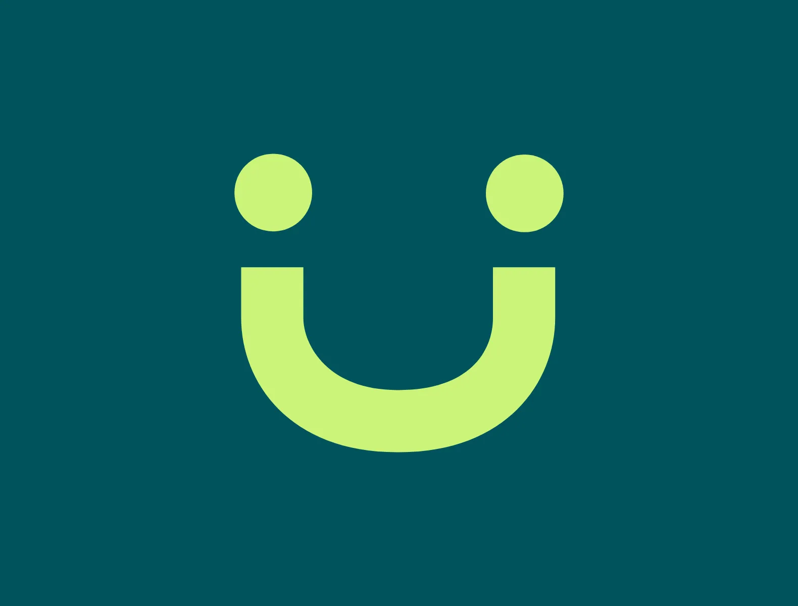 A "u" with two dots to make a smile for the Hubert Financial icon. 