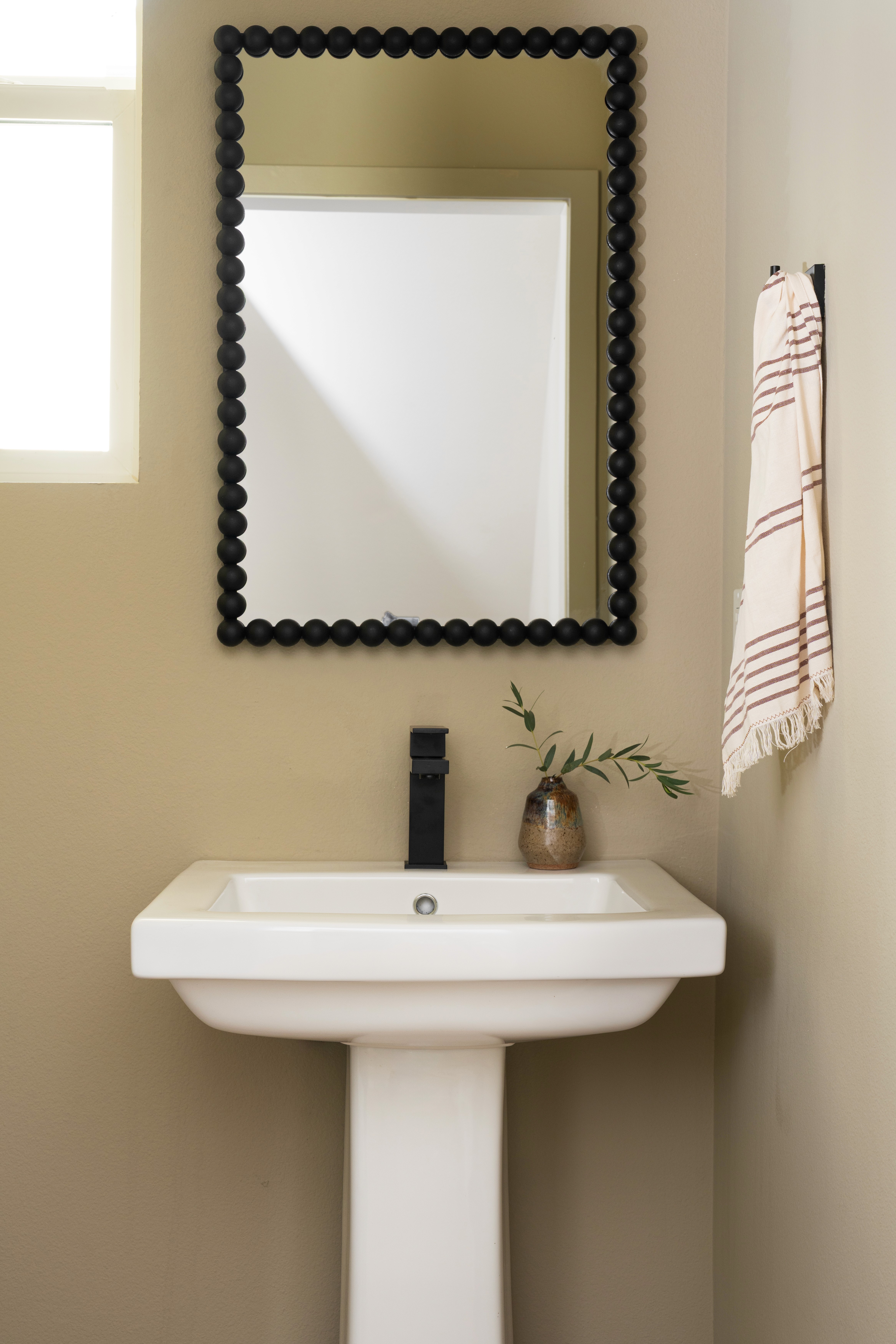 Powder room off of living room area
