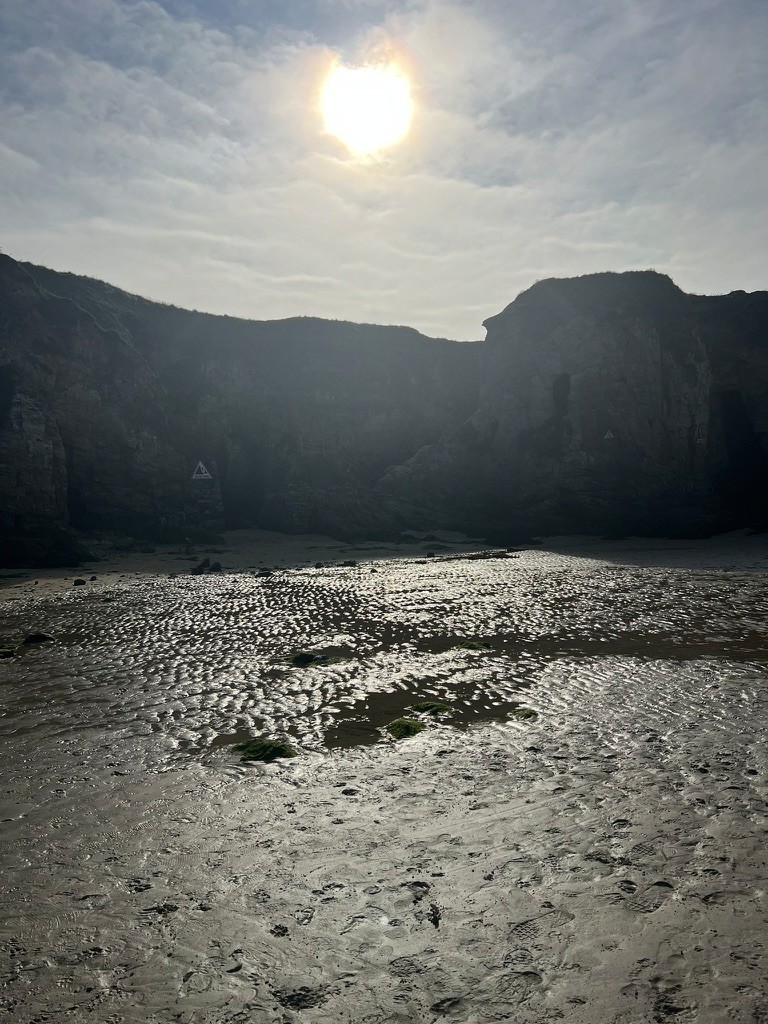 blue sky and white clouds over the sea
