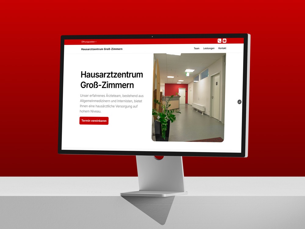 Landingpage Hausarztzentrum Groß-Zimmern.