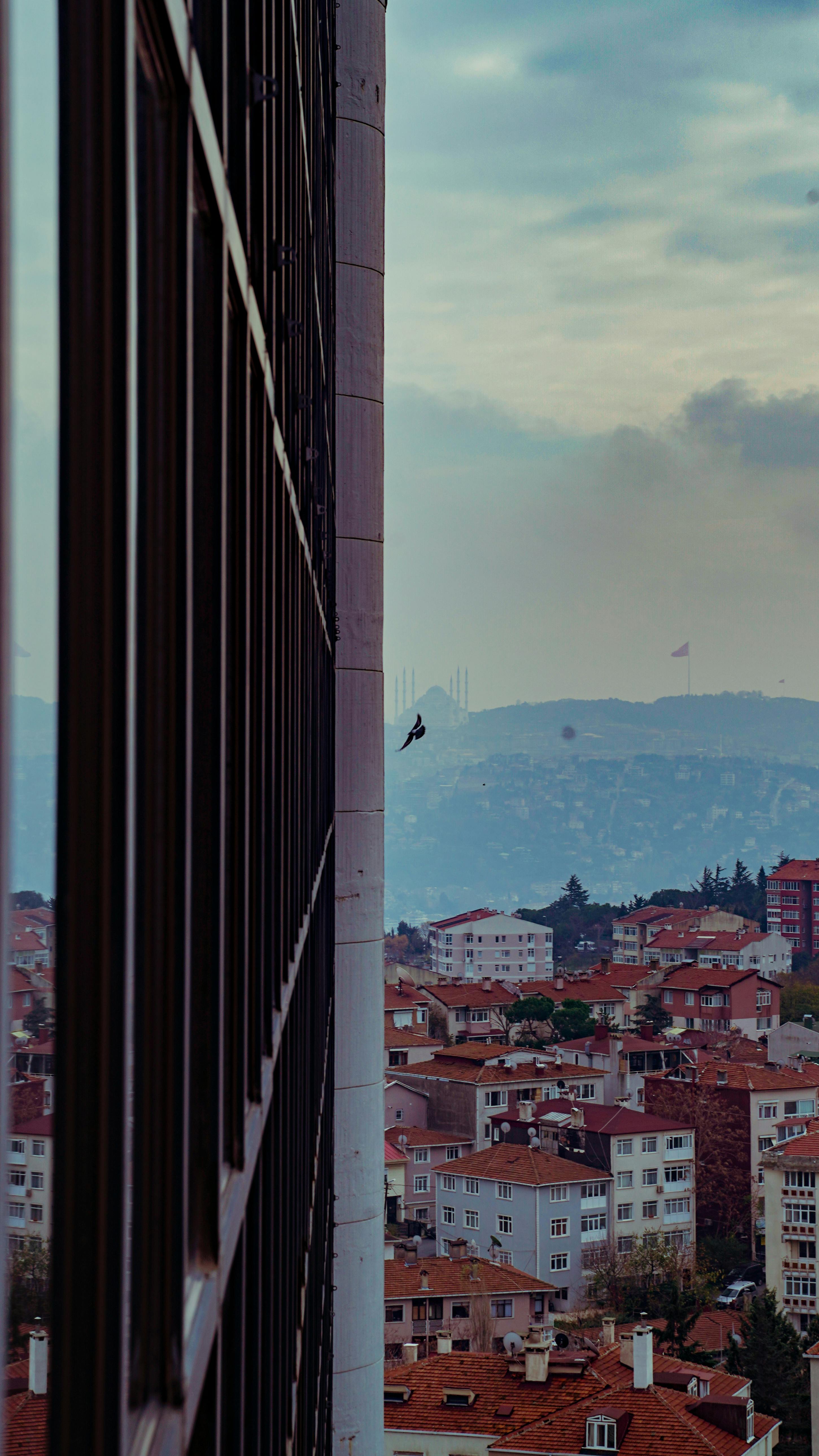 Image vue du ciel d'un batiment moderne vieille ville