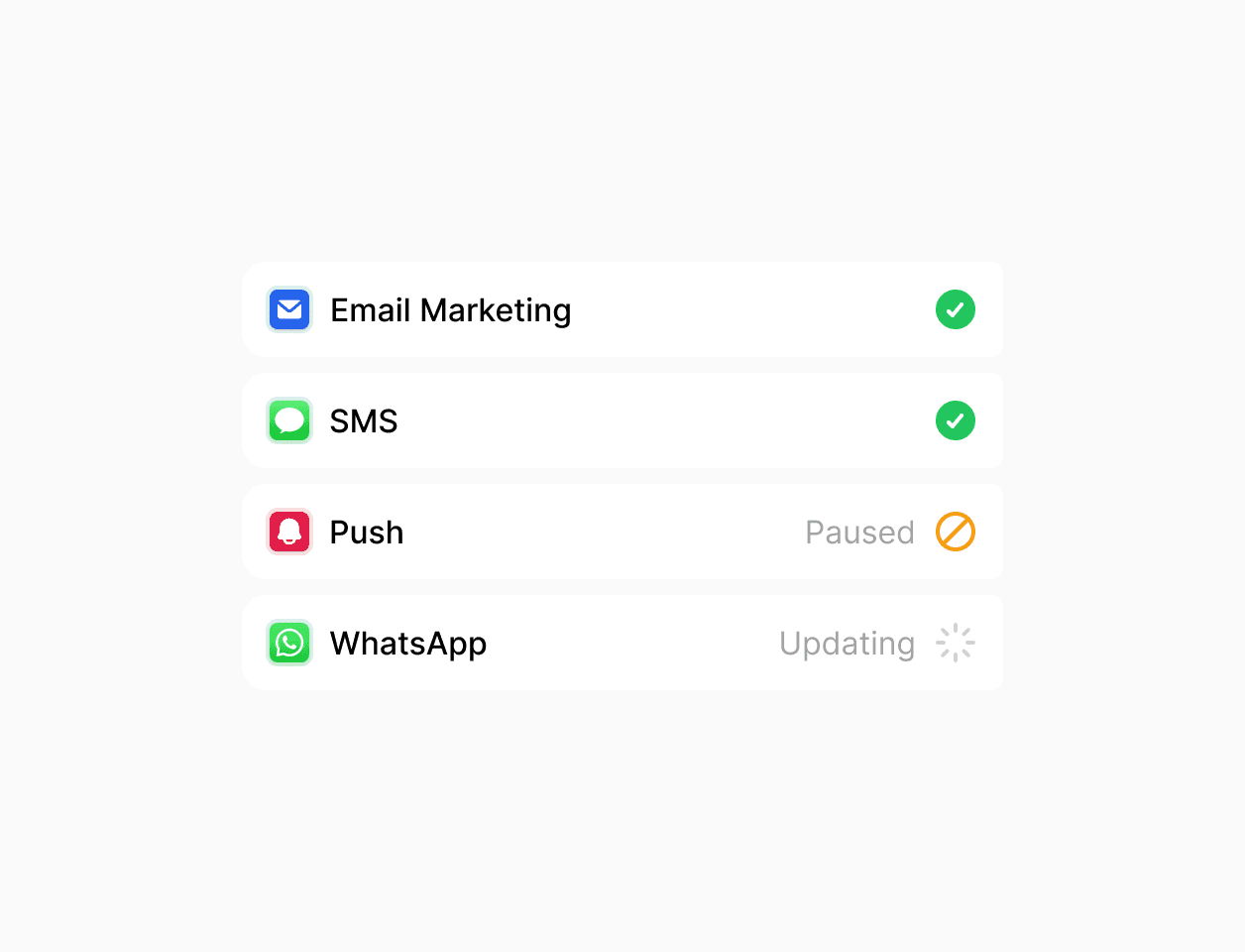 Dashboard for automated consent management with toggles for communication preferences