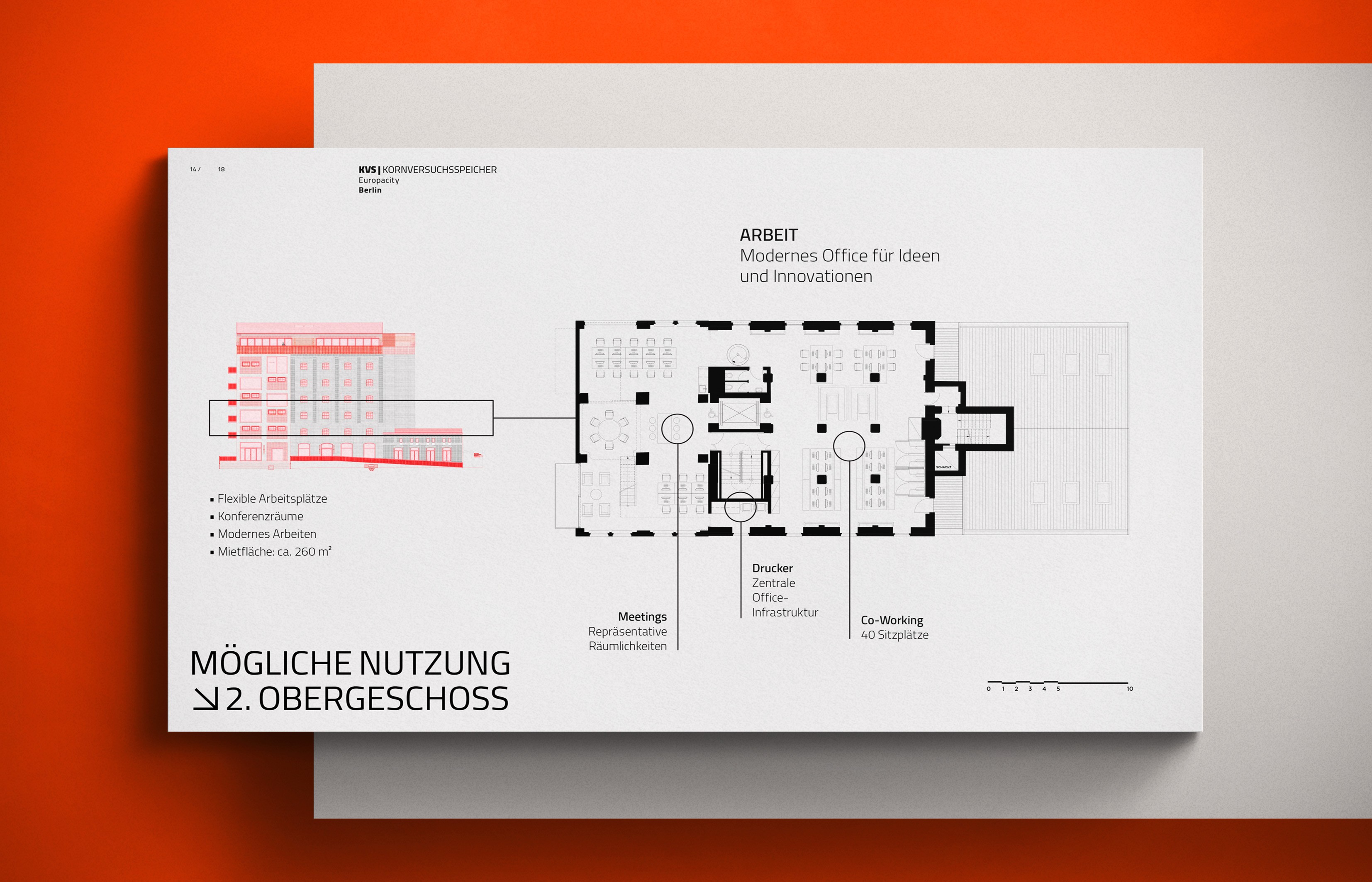 Broschüre für den KVS Kornspeicher – modernes Editorial Design mit klarer Typografie und markanter, zeitgemäßer Farbwelt