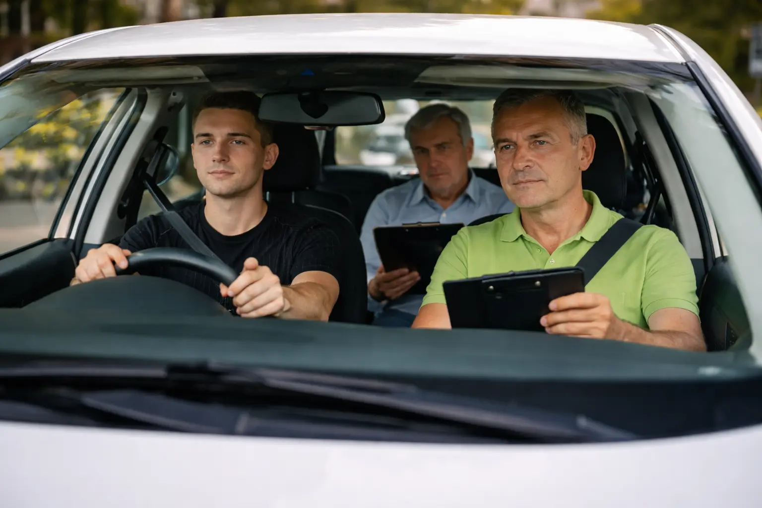 kandidat polaže vozački ispit u Nišu tokom praktične vožnje u auto školi