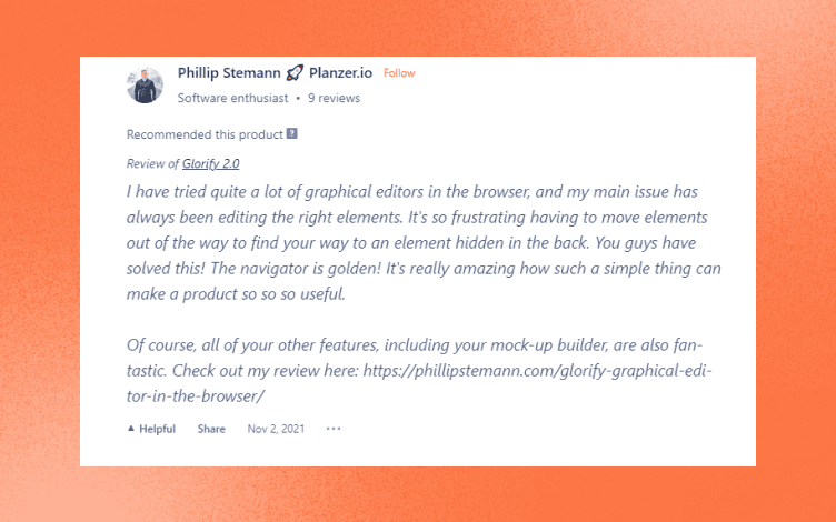 Glorifyapp customer review