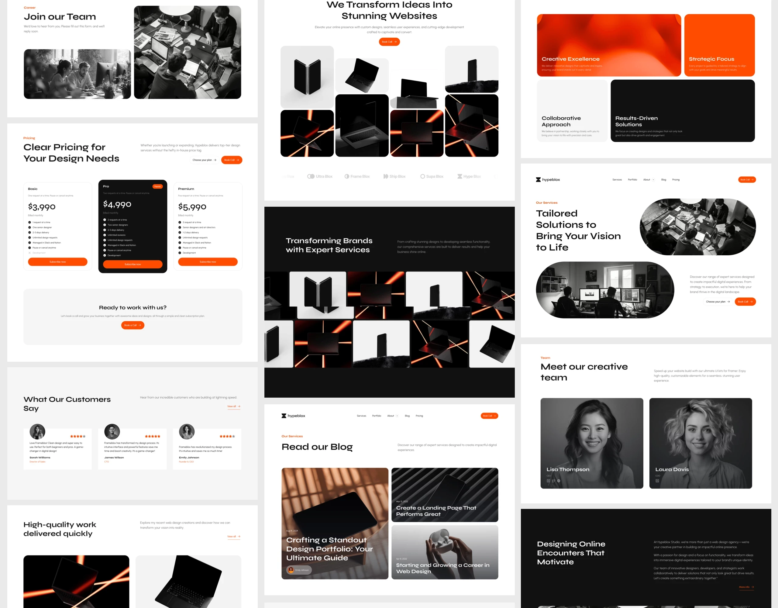 Hypeblox Agency Studio Portfolio Framer Website Template