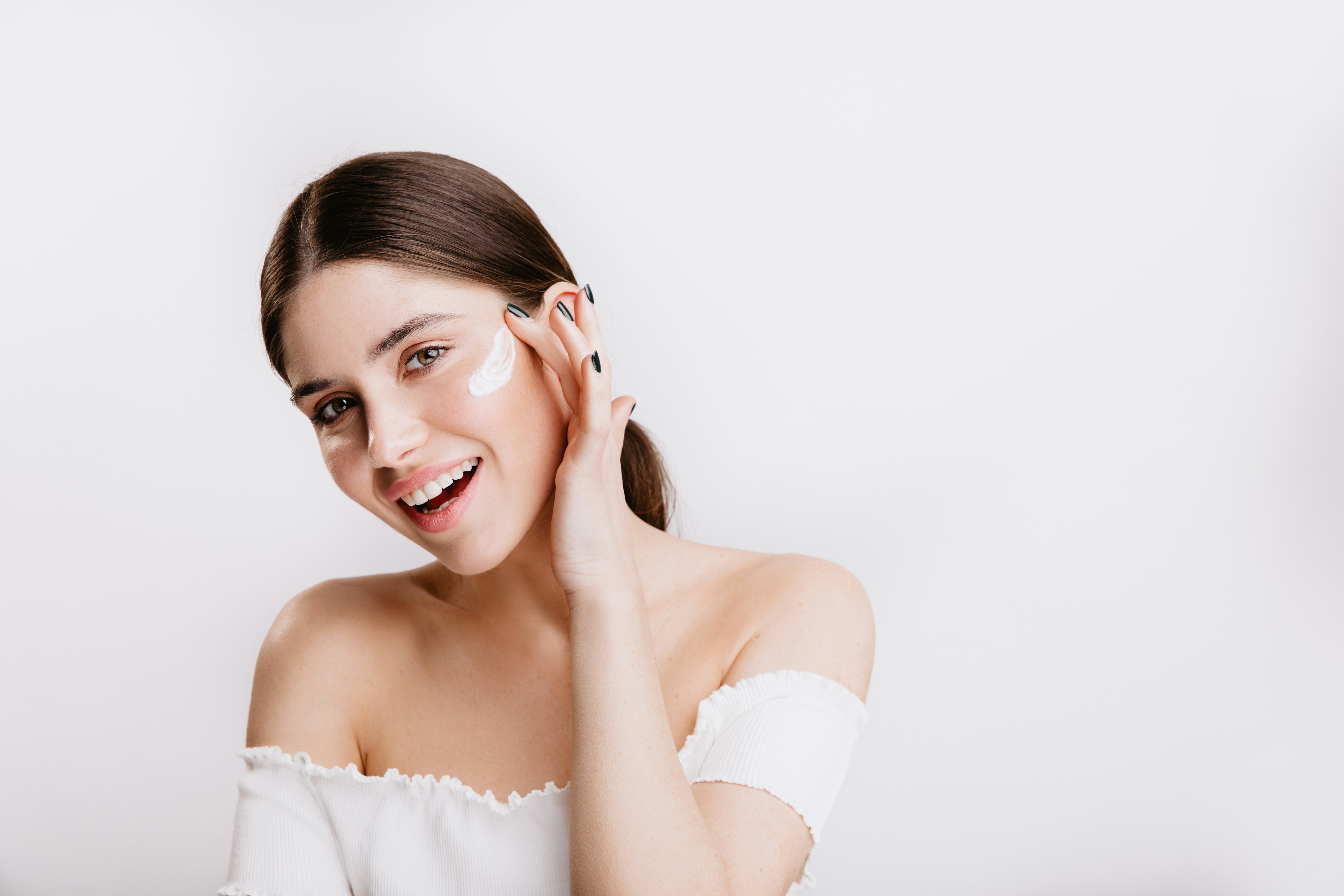 Young woman and her beauty routine