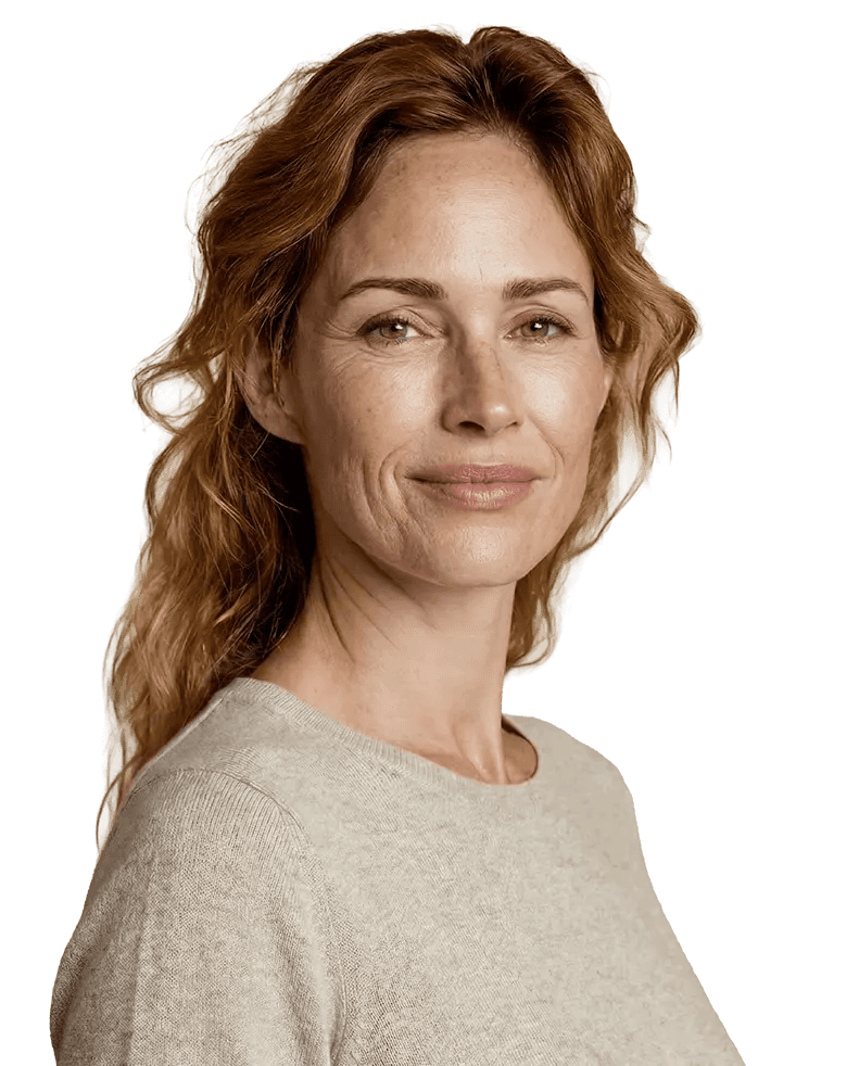 Portrét ženy v zrelom veku pre balíček Esthea 40+ – omladenie pleti, vyhladenie prvých vrások kyselinou hyalurónovou a botoxom.