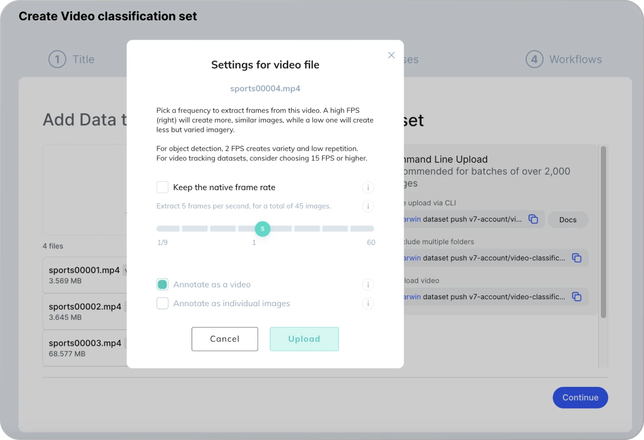 video frame rate setting