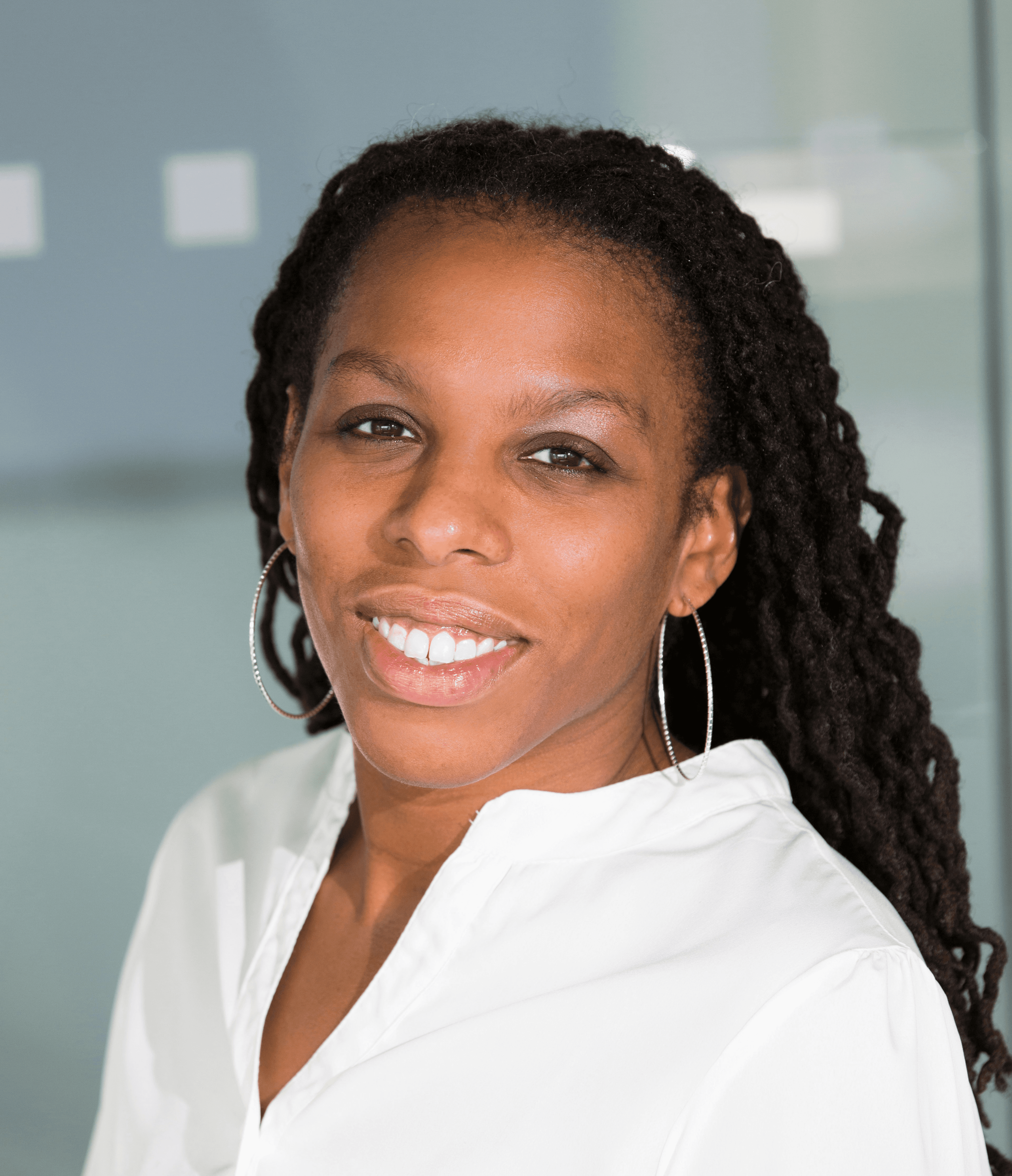 woman in white dress shirt