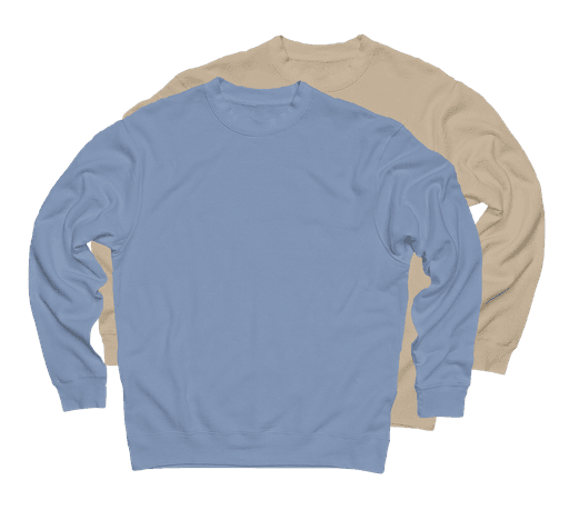 Dark gray crew neck sweatshirt, comfortable casual wear, long sleeves.