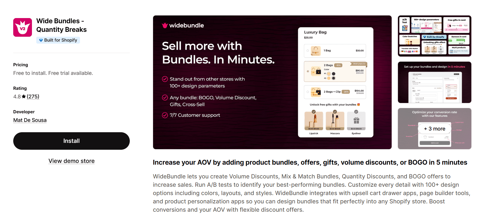 Wide Bundles - Quantity Breaks on the Shopify App Store
